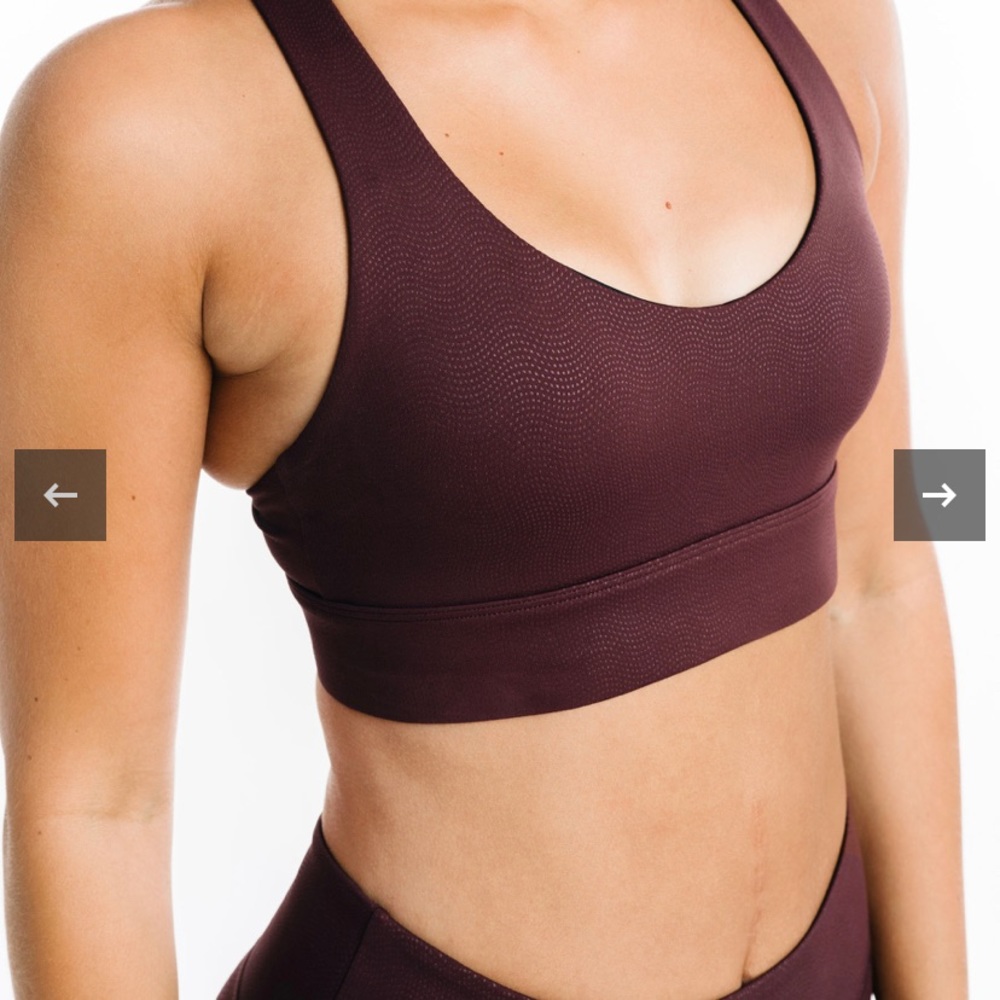 Zyia fig vibration light n tight strappy sports bra